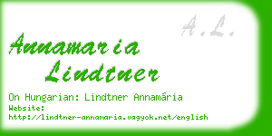 annamaria lindtner business card